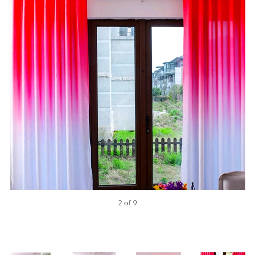 Brand new pink to white curtain